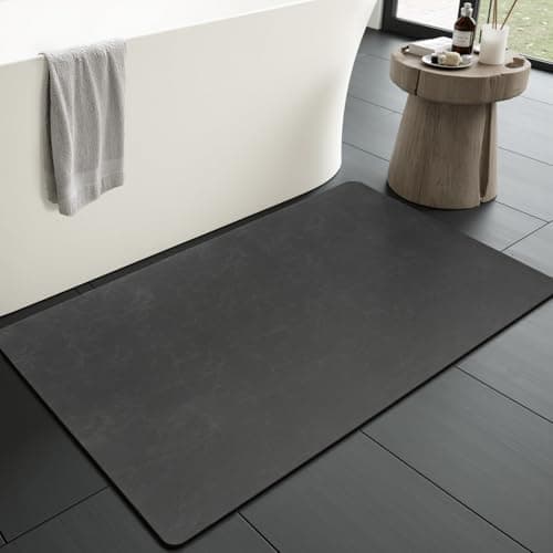 MontVoo Tapis de bain Tapis pour salle de bain-Tapis de salle de bain Tapis de salle de bain Antidérapant Absorbant Tapis de bain à séchage rapide Tapis de douche-Tapis de sol de salle de bain devant...