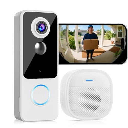 Doorbell Camera Wireless, 2K HD Head-to-Toe Video, no subscription,Two-Way Talk, Smart Home Video Doorbell with Chime,Battery Powered,Motion...