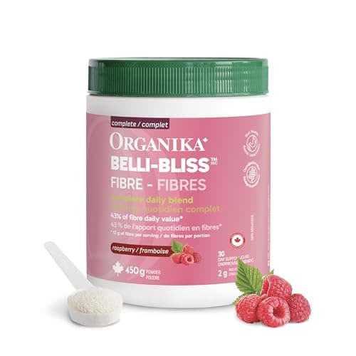 Organika Canadian-Made Belli Bliss Fibre | High Fibre Blend, 4 Diverse Sources of Fibre | Supports Digestive Health, Constipation Relief, Weight...