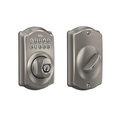 SCHLAGE BE365 CAM 619 Camelot Satin Nickel Keypad Deadbolt