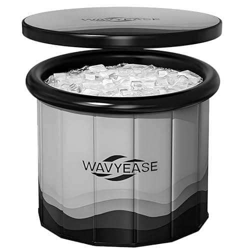 Upgraded Portable Cold Plunge Tub for Athletes & Adults (80 * 75 CM) | Foldable Ice Bath with Insulative Cover | Instant Setup for Indoor & Outdoor...