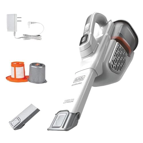 BLACK+DECKER Dustbuster Handheld Vacuum, Cordless, AdvancedClean+, White (HHVK320J10)