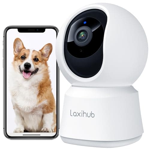 360° View 2K Pet Camera with Phone App, Indoor Security Camera, P2T Baby Monitor, Pan/Tilt, Motion & Sound Detection, Night Vision,Two-Way Audio,...