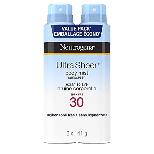 Neutrogena ultra Sheer Body Mist Sunscreen Spray Spf 30 Duo Pack With Uva/uvb Broad Spectrum Sun Protection, lightweight, Water-resistant,...
