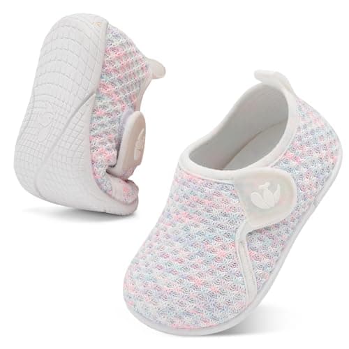 JOINFREE Baby Girls Shoes Boys Sneakers Barefoot Infant First Walking Shoe Sports Sneaker Whitecolor 12-18 Month Infant