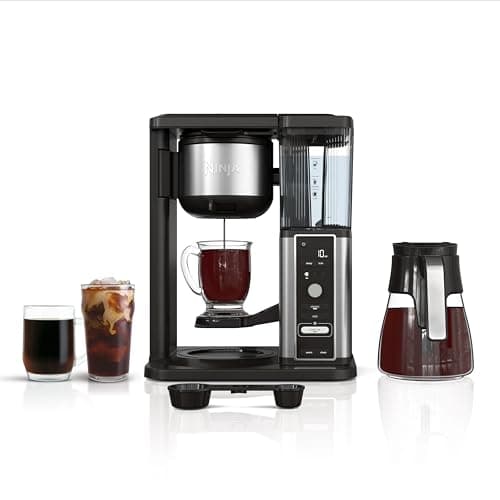Ninja® Hot & Iced Coffee Maker with Rapid Cold Brew, Single Serve to 10-Cup Drip Brewer, Glass Carafe, No Pods Required, Classic/Rich/Over Ice...