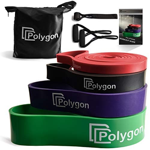 Polygon Pull Up Assist Resistance Exercise Bands, Heavy Duty Assistance Loop Mobility Band, for Body Stretching, Muscle Toning, Powerlifting,...