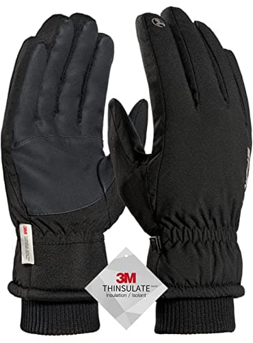 Gants d'hiver pour hommes, TRENDOUX Gant d'hiver imperméable pour hommes pour femmes 3M Thinsulate -30 ℉, écran tactile, poignets coupe-vent...