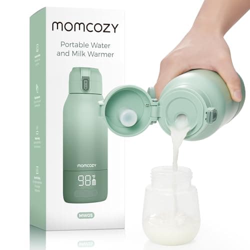 Momcozy Portable Milk Warmer for Travel – Dual Heating for Breast Milk & Water, Fast Heating, Long Battery Life, 17 oz Large Capacity for All-Day...