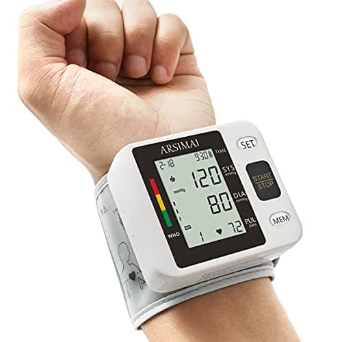 Blood Pressure Monitor - Wrist Accurate Automatic High Blood Pressure Monitors Portable LCD Screen with Storage Case and Adjustable Cuff Powered by...