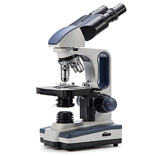 SWIFT Microscope SW350B 40X-2500X,Binocular Compound Microscope with Double Layer Mechanical Stage + Blank Slides, Cover Slips, Research-Grade for...