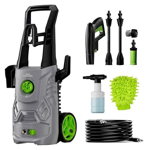 Electric Pressure Washer, Power Washer Fences, Patios, Decks, Driveways and Car Wash with 23FT Hose, Foam Cannon 4200 PSI 2.6 GPM High Pressure...