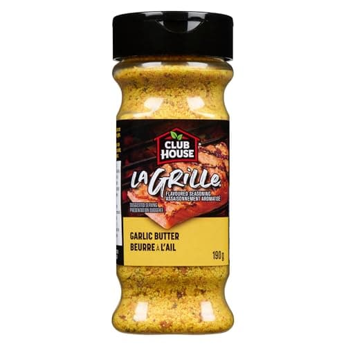 Assaisonnement aromatisé au beurre d'ail Club House La Grille, 190 g