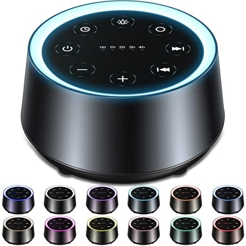 EasyHome Sleep Sound Machine White Noise Machines with 30 Soothing Sounds 12 Adjustable Night Light 10 Adjustment Brightness 32 Levels of Volume 5...