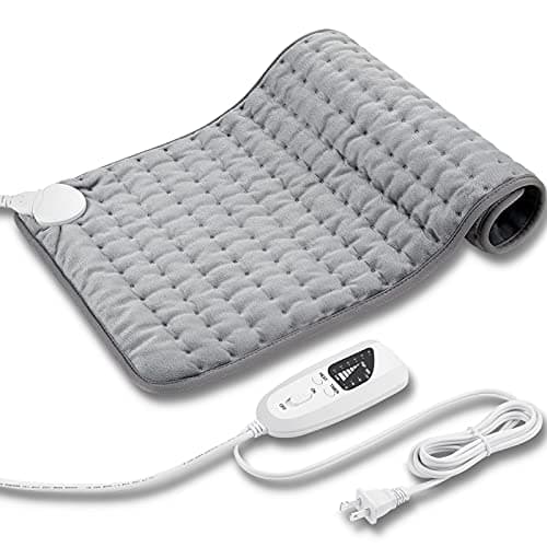 Heating Pad, Electric Heating Pad for Dry & Moist Heat, Electric Heat Pad with Multiple Temp & Timer Settings, Auto Off.(Light Gray, 24"X12")