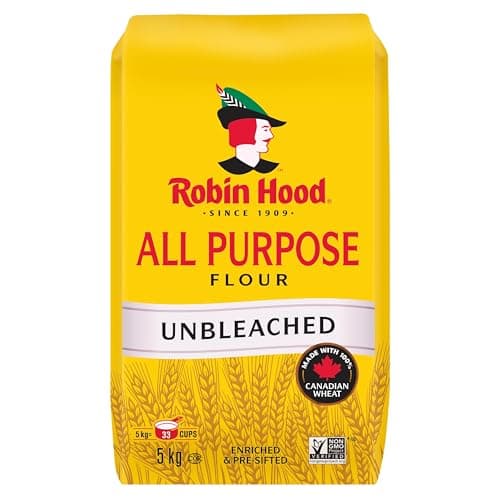 Farine Robin Hood, farine tout usage non blanchie, à base de blé 100 % canadien, 5 kg