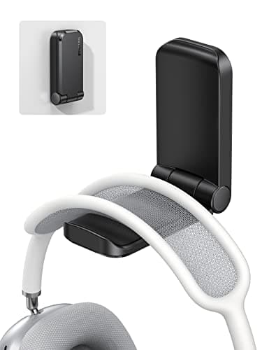 Lamicall Headphone Stand, Sticky Headset Hanger - Adhesive Headphone Holder Hook Mount, Headset Stand Holder Clip Under Desk, Earphone Clamp for...