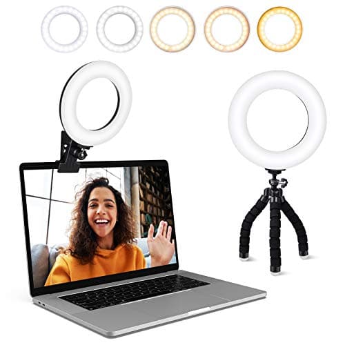 Ring Light, Video Conference Lighting Kit 3200k-6500K Dimmable Led Ring Light Clip on Laptop Monitor for Zoom Meeting/Remote Working/Video...