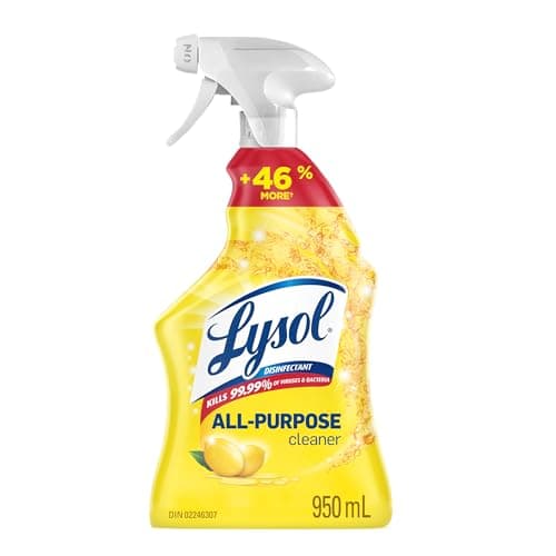 LYSOL All Purpose Cleaner Trigger Spray, Grease Fighting Multi Surface Cleaner, Removes Soap Scum, Lemon Scent, 950 mL