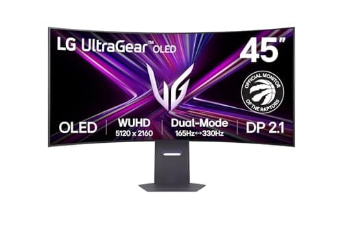LG Ultragear™ 45GX950A 45-inch OLED Dual-Mode 5K2K (5120x2160) Gaming Monitor 800R Curved (WUHD 165Hz WFHD 330Hz) 0.03ms DisplayPort USB-C 90W...