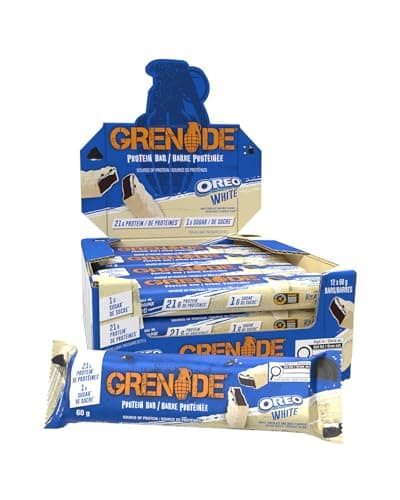 Grenade High Protein, Low Sugar Bar - OREO White, 12 x 60 g (Packaging May Vary)