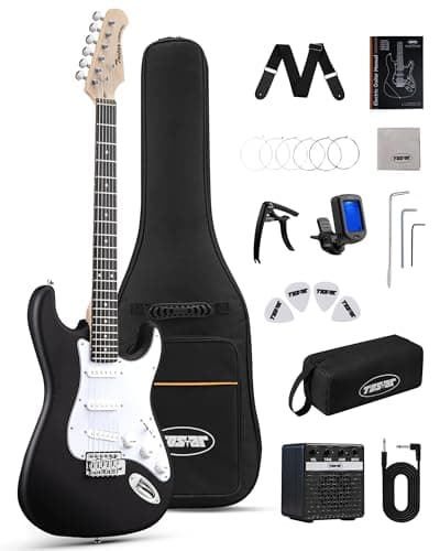 Tostar 39" Full Size Electric Guitar Kit For Beginners and Adults, SSS Pickup Guitarra Electrica Set Includes Tremolo Bridge, Lightweight Matte...