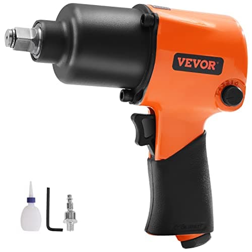 VEVOR Air Impact Wrench, 1/2" Drive Air Impact Gun Up to 880ft-lbs Nut-Busting Torque, 7500RPM Lightweight Pneumatic Tool for Auto Repairs and...