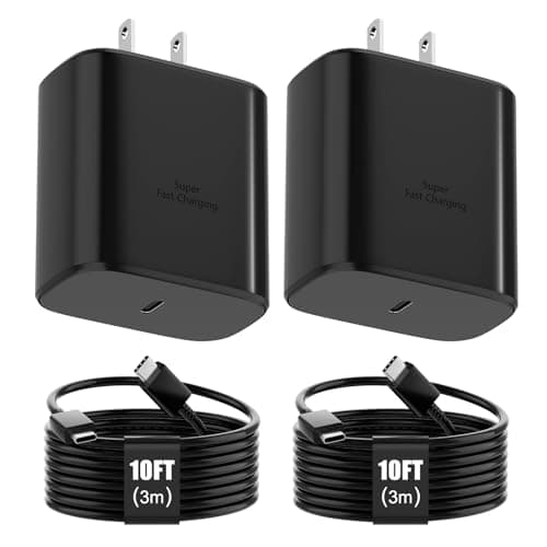 Samsung Super Fast Charger, 45W USB-C Super Fast Charging Wall Charger & 10ft C Cable for Samsung Galaxy S26 Ultra/S26/S26+/S25 Ultra/S25/S25+/S24...