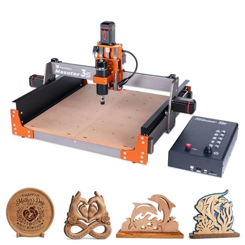 FoxAlien Masuter 3S Desktop CNC Router Machine with NEMA 23 Closed-Loop Stepper Motor, 400W Spindle 3 Axis Engraving Milling Machine for Wood...