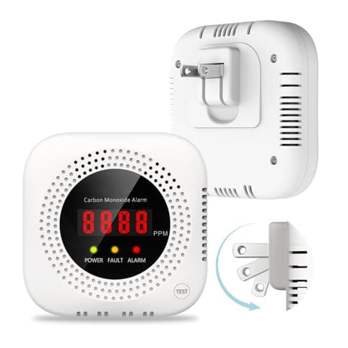 Carbon Monoxide Detector, YC302 Plug in Type CO Gas Monitor Alarm with Digital Display & Audible Alert for Hotel/Travel Camping/Home/Kitchen,...