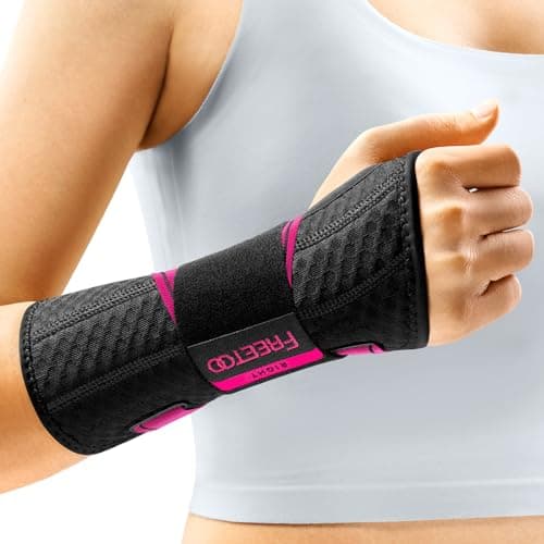 FREETOO Carpal Tunnel Wrist Brace Pro, Single-Pull Wrist Support for Sleeping with S Shape Splint, Lightweight Hand Brace for Women Men,...