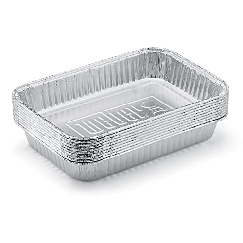 Weber Drips Pans Q, Spirit, Genesis, Silver, Small - 6415, 10 Pack