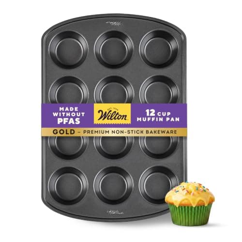 Wilton 2105-6789 Perfect Results Nonstick 12-Cup Muffin Pan