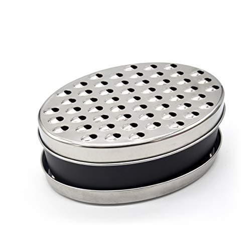 Kunovo Cheese Grater with Airtight Storage Container,Cheese Shredder&Vegetable Grater(2-in-1),Box Grater (A-Black)