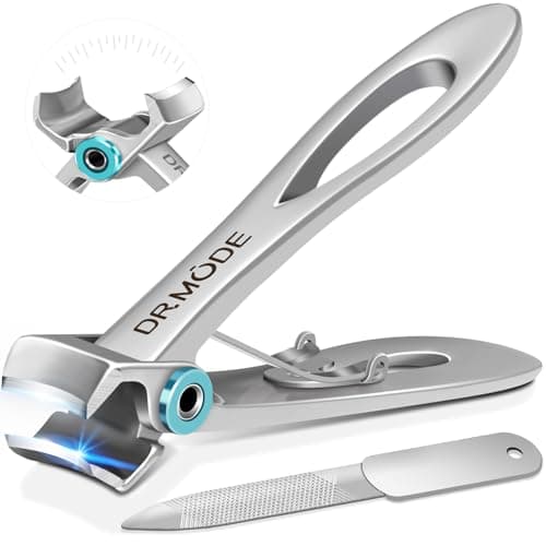 Nail Clippers for Men Thick Nails -DRMODE Heavy Duty Large Toenail Clippers for Thick Nails with Wide Jaw Opening, Ultra Sharp Stainless Steel...