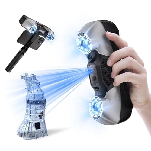 Revopoint MetroY Pro 3D Scanner for 3D Printing, Up to 0.01 mm Precision, 34+15+1 Industrial Blue Laser Handheld Scanner, Full-Color for Industrial...
