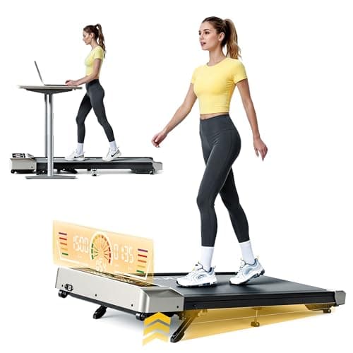 Walking Pad Treadmill with 10% Incline, 3.0HP Quiet Brushless Under Desk Treadmill, RGB LED Display, 300 lbs Capacity, Remote & App Control for...
