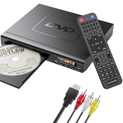 DVD Players for TV with HDMI, DVD Players that Play All Regions, Simple DVD Player for Elderly, CD Player for Home Stereo System, Included HDMI and...