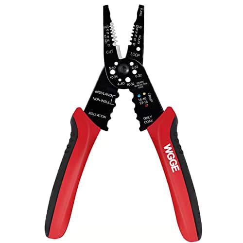 WGGE WG-015 Professional 8-inch Wire Stripper/Wire Crimping Tool, Wire Cutter, Wire Crimper, Cable Stripper, Wiring Tools and Multi-Function Hand...