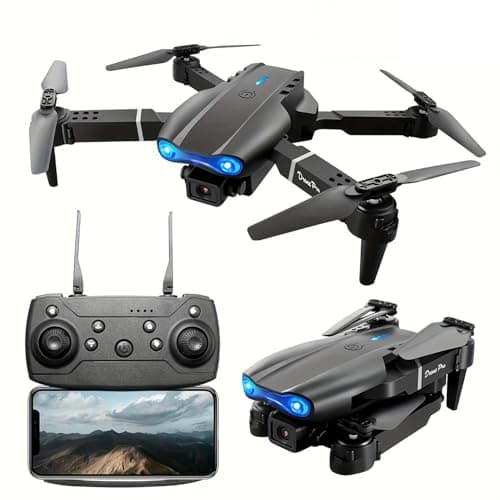 Drone E99 avec caméra, drone quadricoptère RC pliable, jouets de drone télécommandé pour débutants, cadeaux pour hommes, UAV abordable pour l'intérieur et l'extérieur, Noël...