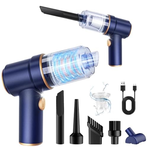 KMM Handheld Car Vacuum Cleaner, 19000Pa Vacuum Cleaner and Air Duster, 120W High Power Hand Held Vacuum with LED Light and Multi-Nozzles for Car,...