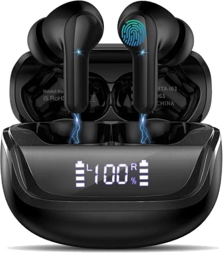 Wireless Earbuds, Bluetooth 5.4 Headphones HiFi Stereo Sound, 48H Playtime in Ear Earbuds with 4 ENC Noise Cancelling Mic, LED Power Display, IP7...