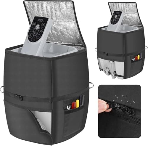Hot Tub Spa Heater Pump Cover,Waterproof 600D Oxford Fabric Aluminum Film Insulated Cover,Inflatable Hot Tub Spa Heater Pump,Easy Installation with...