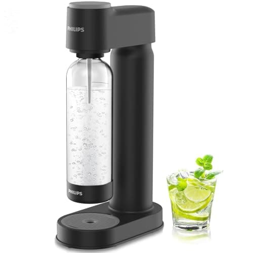 PHILIPS Sparkling Water Maker Soda Maker Soda Streaming Machine Quick Twist with 1L Carbonating Bottle, Seltzer Fizzy Water Maker, Compatible with...