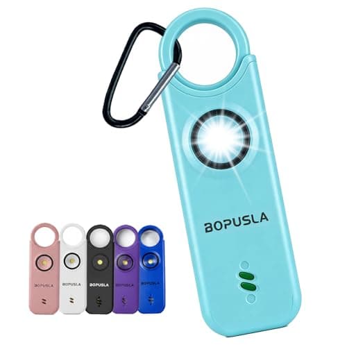 BOPUSLA 135dB Personal Safety Alarm for Women, SOS Strobe Alarm Siren
