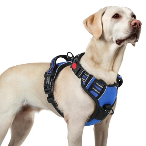 rabbitgoo Dog Harnesses for Large Dogs, No Pull Pet Harness with 3 Buckles, Adjustable Soft Padded Vest with Instant Control Handle, Easy Walking...