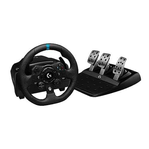 Logitech G923 Racing Wheel and Pedals for Xbox Series X|S, Xbox One and PC featuring TRUEFORCE up to 1000 Hz Force Feedback, Responsive Pedal, Dual...