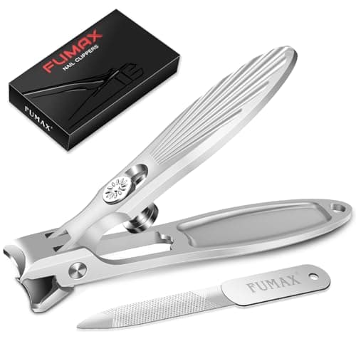 Nail Clippers for Men Thick Nails with Catcher, Large Toe Nail Clippers for Seniors Thick Toenail with Wide Jaw Opening, Heavy Duty Sharp Nail...