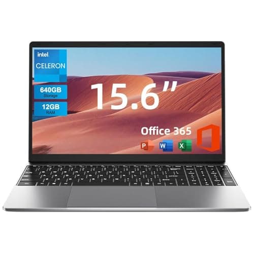 jumper Laptop 15.6 Inch FHD IPS Display, 12GB RAM 640GB ROM, Windows 11 Computer with Office 365, 38Wh Battery, 2 Stereo Speakers, USB3.0 * 2,...