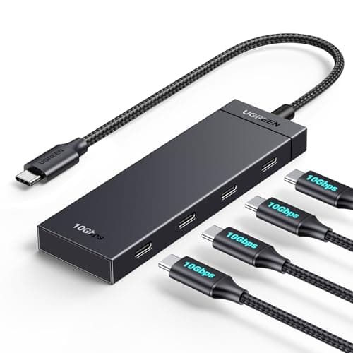 UGREEN USB C Hub, 10Gbps 4 in 1 USB 3.2 Adapter with 4 USB-C Ports, Splitter Extender for MacBook Pro/Air, iPad, iPhone 15/15 Pro Max, Surface, PC,...